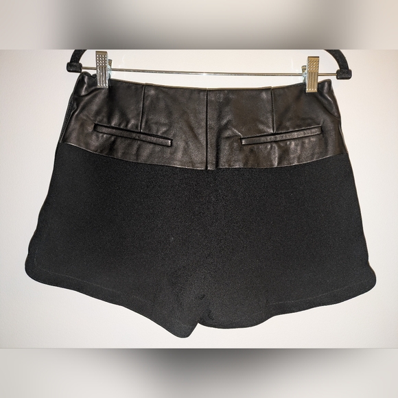Rag & Bone 100% Lamb Leather Black Kelly Short Size 4 - Picture 6 of 8